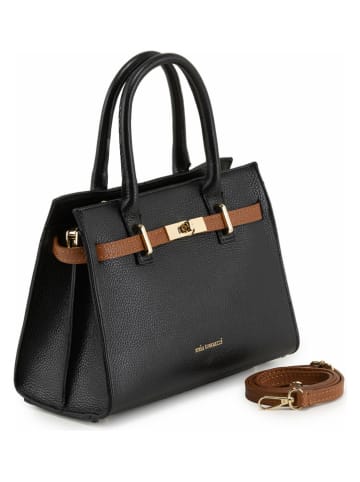 Mia Tomazzi Leren handtas "Ventimiglia" zwart - (B)29 x (H)22 x (D)14 cm