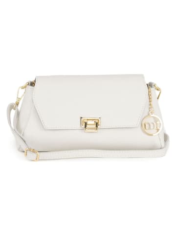 Mia Tomazzi Leder-Umhängetasche "Berbera" in Weiß - (B)27 x (H)16 x (T)8 cm