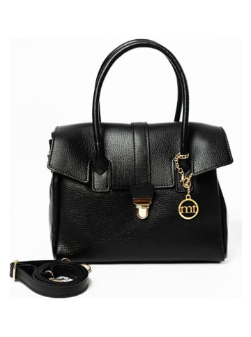 Mia Tomazzi Leren schoudertas "Vochieri" zwart - (B)29 x (H)25 x (D)15 cm