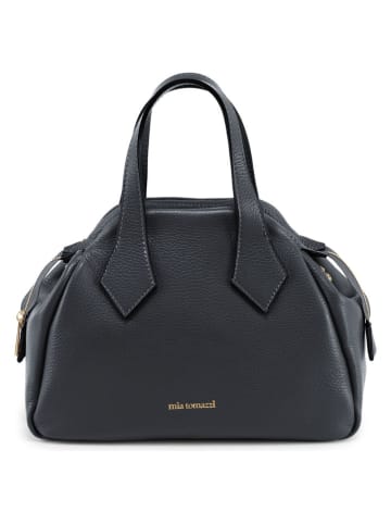 Mia Tomazzi Leren handtas "Omenoni" zwart - (B)28 x (H)21 x (D)13 cm