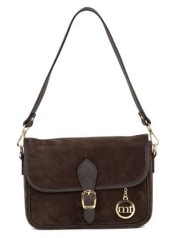 Mia Tomazzi Leder-Schultertasche "Magreglio" in Braun - (B)25 x (H)19 x (T)9 cm