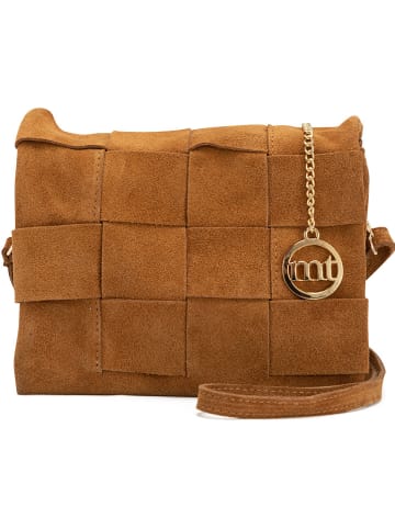 Mia Tomazzi Leder-Umhängetasche "Empoli" in Cognac - (B)23 x (H)17 x (T)5 cm