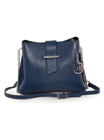 Mia Tomazzi Leren schoudertas "Cipria" donkerblauw - (B)21 x (H)17 x (D)10 cm