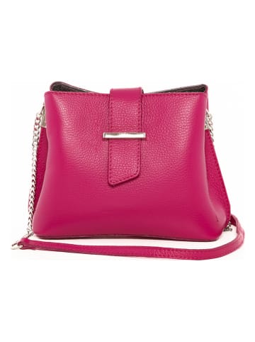 Mia Tomazzi Leren schoudertas "Cipria" roze - (B)21 x (H)17 x (D)10 cm