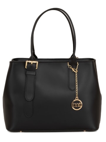 Mia Tomazzi Leren handtas zwart - (B)31 x (H)24 x (D)11 cm