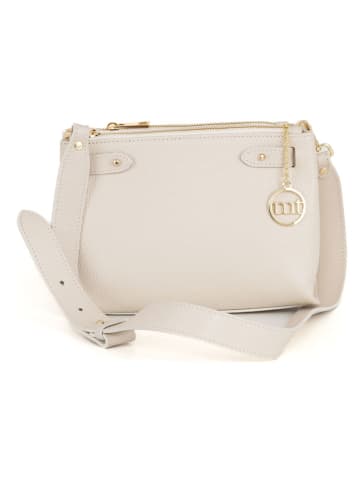 Mia Tomazzi Leder-Schultertasche "Vettabbia" in Beige - (B)24 x (H)18 x (T)10 cm