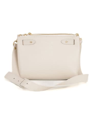 Mia Tomazzi Leren schoudertas "Vettabbia" beige - (B)24 x (H)18 x (D)10 cm