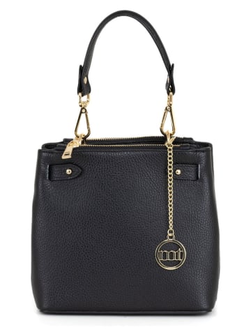 Mia Tomazzi Leder-Henkeltasche "Beccaria" in Schwarz - (B)42 x (H)30 x (T)10 cm