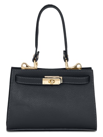 Mia Tomazzi Leren handtas "Zacconi" zwart - (B)24 x (H)14 x (D)8 cm