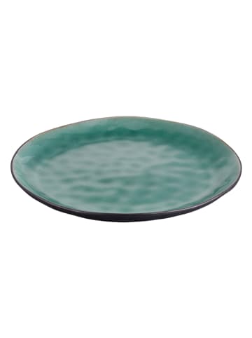 Villa d´Este 6-delige set: dinerborden "The Market" turquoise - Ø 27,5 cm