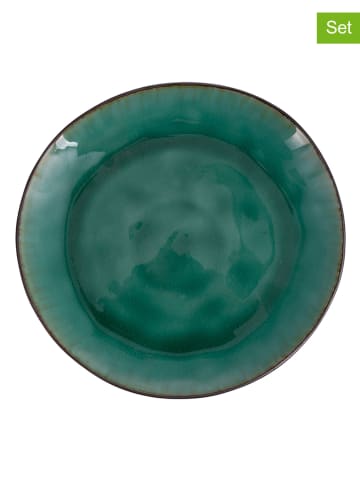 Villa d´Este 6-delige set: fruitborden "The Market" turquoise - Ø 20,5 cm