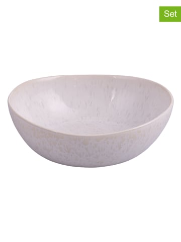 Villa d´Este 6-delige set: soepborden "The Market" wit/beige - (B)21 x (H)6 cm