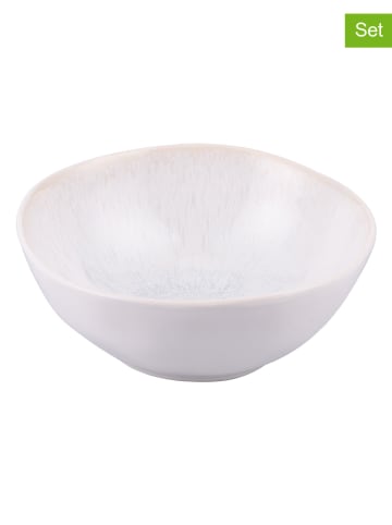 Villa d´Este 6-delige set: soepborden "The Market" wit/beige - Ø 17 cm