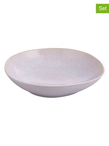 Villa d´Este 6-delige set: soepborden "The Market" wit/beige - Ø 20 cm