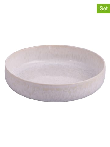 Villa d´Este 4-delige set: kommen "New Market" wit/beige - Ø 23,5 cm