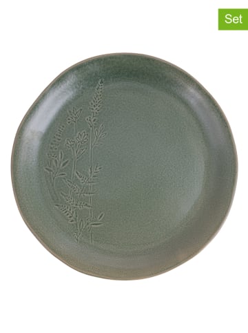 Villa d´Este 6-delige set: dinerborden "The Market" groen - Ø 27 cm