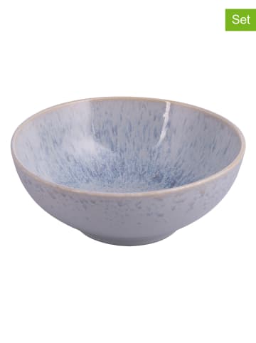 Villa d´Este 6-delige set: kommen "New Market" blauw/beige - Ø 18 cm