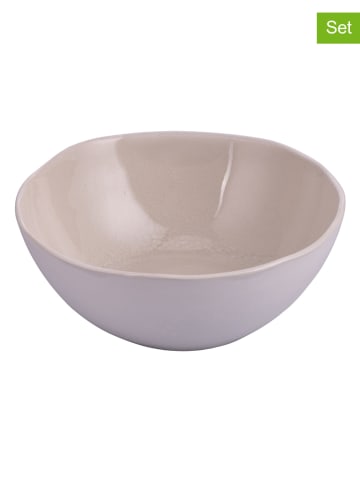 Villa d´Este 6-delige set: soepkommen "The Market" blauw/beige - Ø 17,5 cm