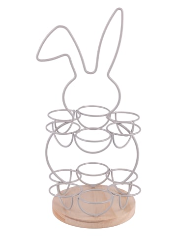 Villa d´Este Eierdop "Rabbit" zilverkleurig/beige - (B)16 x (H)34,5 cm