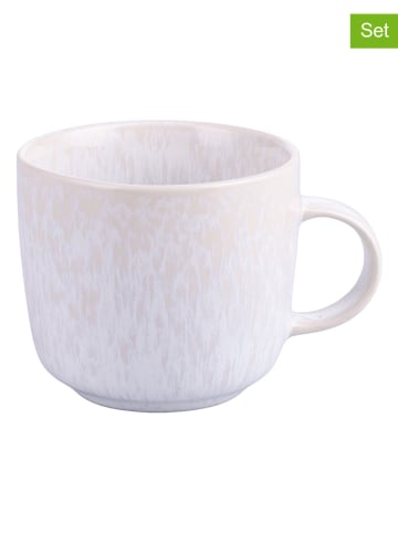 Villa d´Este 12-delige set: koppen "The Market" wit/beige - 510 ml