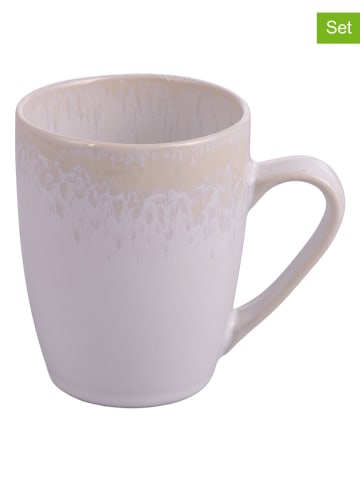 Villa d´Este 12-delige set: koppen "The Market" wit/beige - 340 ml