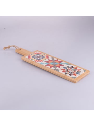 Villa d´Este Snijplank "Geometric" lichtbruin/meerkleurig - (B)12,5 x (H)41,5 x (D)1,2 cm