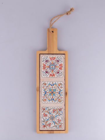 Villa d´Este Snijplank "Maioliche" lichtbruin/meerkleurig - (B)12,5 x (H)41,5 x (D)1,2 cm