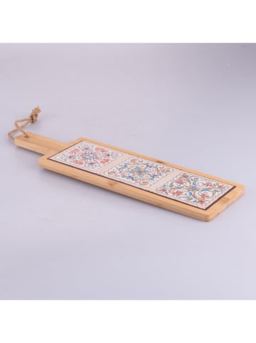 Villa d´Este Snijplank "Maioliche" lichtbruin/meerkleurig - (B)12,5 x (H)41,5 x (D)1,2 cm