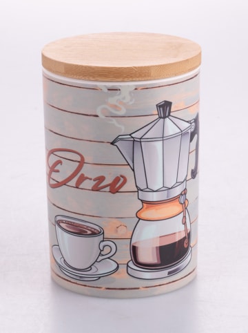 Villa d´Este Pojemnik "Coffee Time" w kolorze błękitno-jasnobrązowym - 750 ml