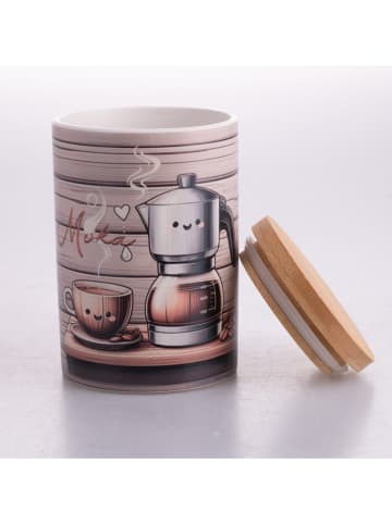 Villa d´Este Voorraadpot "Coffee Time" wit/lichtbruin - 750 ml