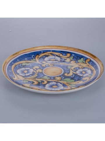 Villa d´Este 6-delige set: serveerborden "Sicilia" blauw/beige - Ø 30 cm