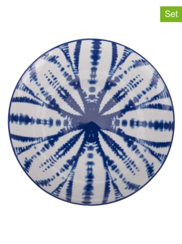 Villa d´Este 6-delige set: serveerborden "The Blue" blauw - Ø 30 cm