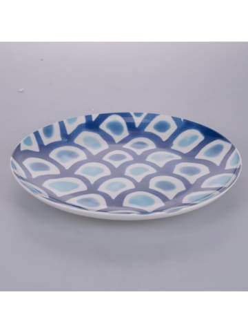 Villa d´Este 6-delige set: serveerborden "Aquazul" blauw - Ø 30 cm