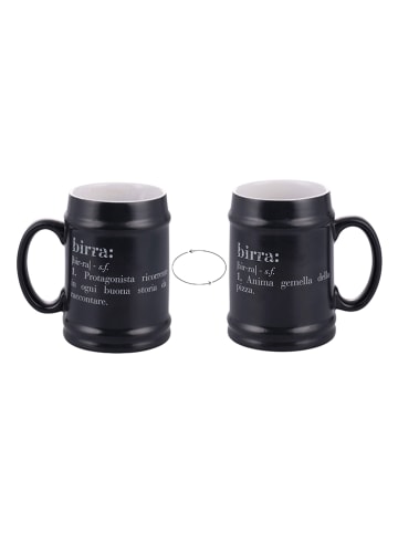 Villa d´Este Kufel "Victionary" w kolorze antracytowym do piwa - 500 ml