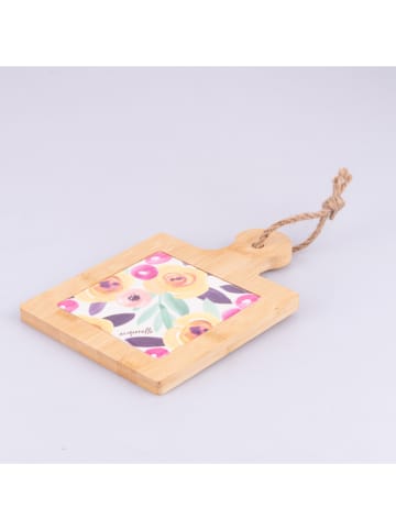 Villa d´Este Snijplank "New Acquerello" lichtbruin/meerkleurig - (B)15 x (H)21,5 x (D)1,2 cm