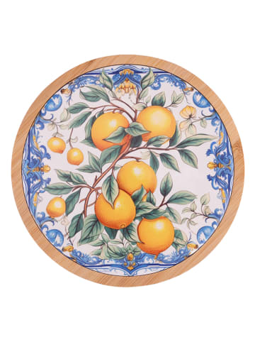 Villa d´Este onderzetters "Fruit Life" blauw/geel - Ø 20 cm