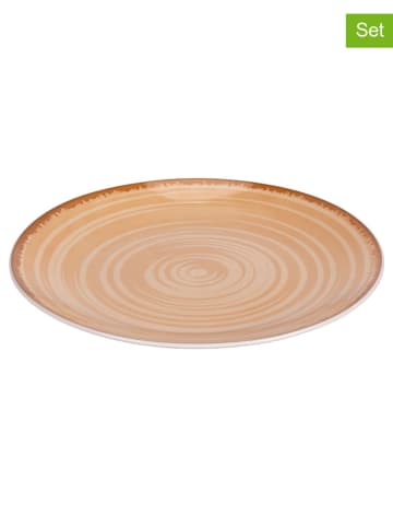 Villa d´Este 6-delige set: ontbijtborden "Baita" beige - Ø 19 cm