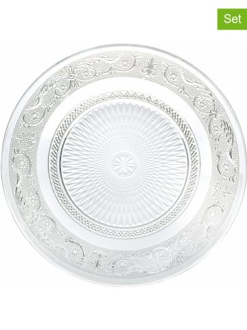 Villa d´Este 3-delige set: serveerplateaus transparant - Ø 33 cm