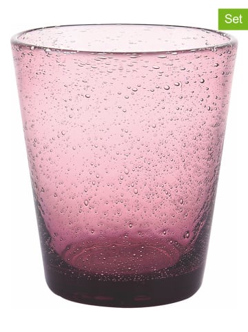 Shades of (Villa d'este) 6-delige set: glazen "Cancun" paars - 330 ml