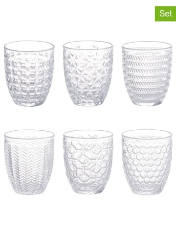 Villa d´Este 6-delige set: glazen "Geometrie" - 320 ml