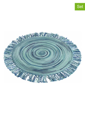 Villa d´Este 6-delige set: placemats "Baita" blauw - Ø 44 cm