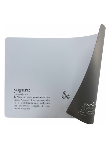 Villa d´Este 6-delige set: placemats "Victionary" grijs/lichtgrijs - (L)45 x (B)30 cm