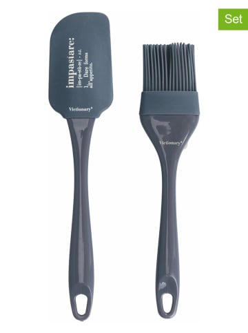 Villa d´Este 2-częściowy zestaw akcesoriów w kolorze ciemnoszarym do pieczenia
