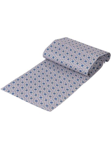 Villa d´Este Tafelloper "Valladolid" blauw/beige/rood - (L)178 x (B)33 cm