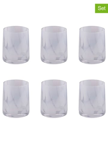 Villa d´Este 6-delige set: glazen "Thalia" wit - 350 ml