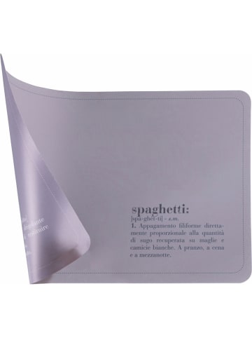 Villa d´Este 6-delige set: placemats "Victionary" grijs/zwart/wit - (L)45 x (B)30 cm