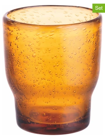 Villa d´Este 6-delige set: waterglazen "Unico" geel - 325 ml