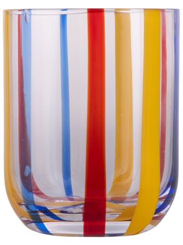 Villa d´Este 6-delige set: waterglazen "Carousel" meerkleurig - 320 ml