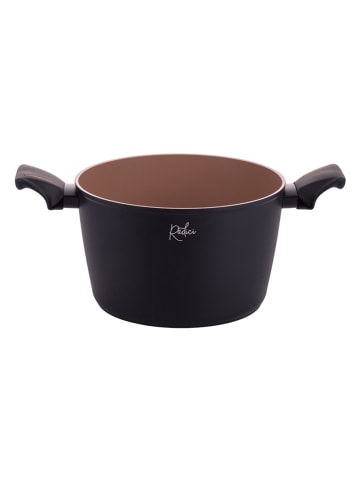 Villa d´Este 2-delige set: kookpan "Radici Liquirizia" zwart/lichtbruin - Ø 24 cm