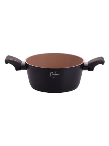 Villa d´Este 2-delige set: kookpot "Radici Liquirizia" zwart/lichtbruin - Ø 20 cm